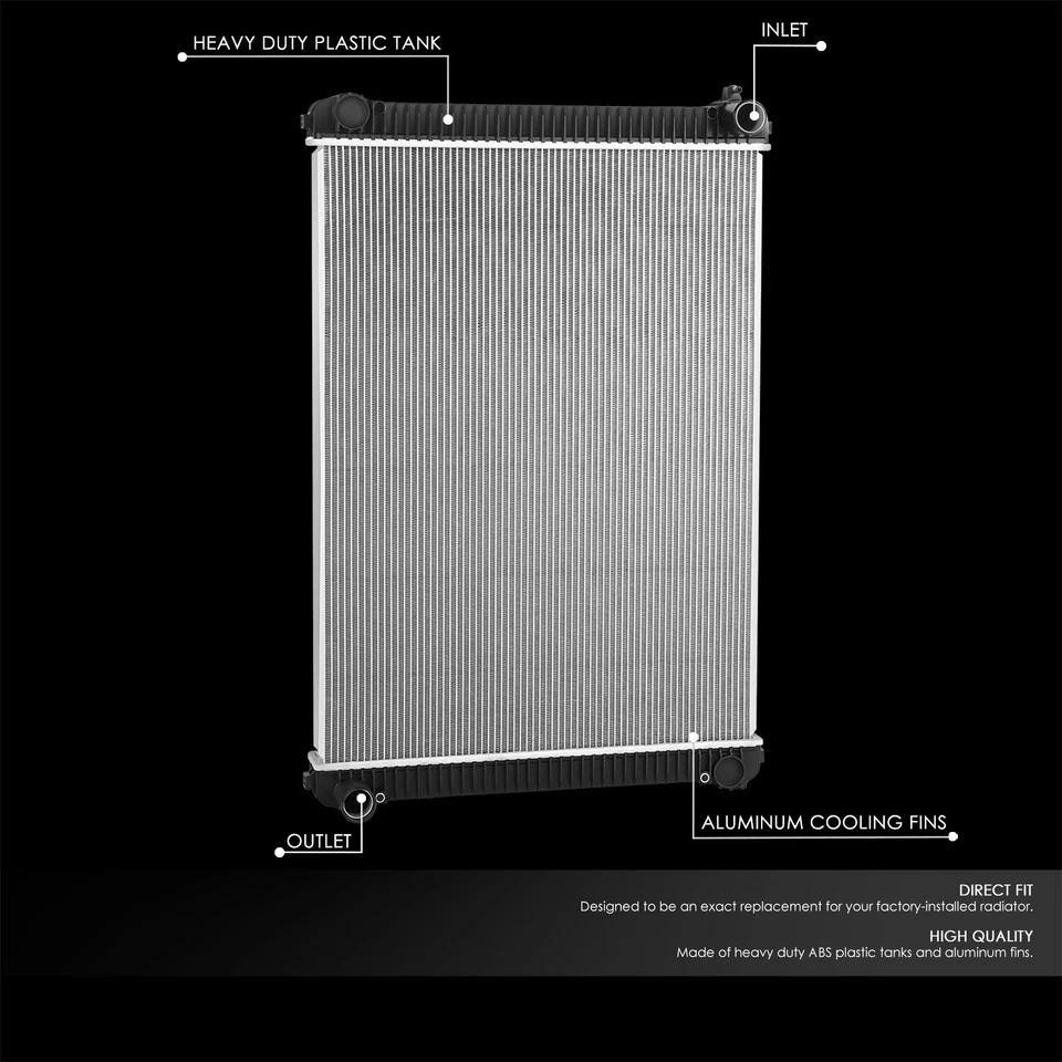 For 03-10 Sterling Truck Acterra Freightliner M2 100 106 OE Style 2-Row Radiator - Image 2 of 4