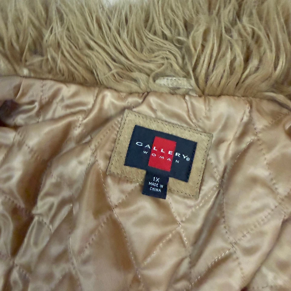 Chaqueta de Colección Gallery Penny Lane Afgana de Piel Sintética Cuello 1X Abrigo Gamuza Foto 4 de 4