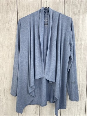 Coolibar Marietas Sun Wrap Womens SMALL Light Blue Cardigan Rash Guard Summer
