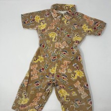 Vintage Toddle Time JC Penney Sesame Street Corduroy Romper One Piece Size 3/6M