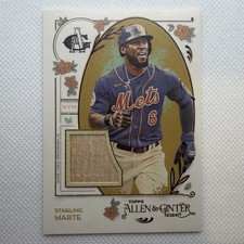 2024 Topps Allen & Ginter Starling Marte Game Used Bat Relic #AGR-SM NY Mets