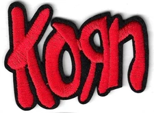 KORN IRON ON PATCH logo deftones limp bizkit slipknot metallica staind 2 1/2"