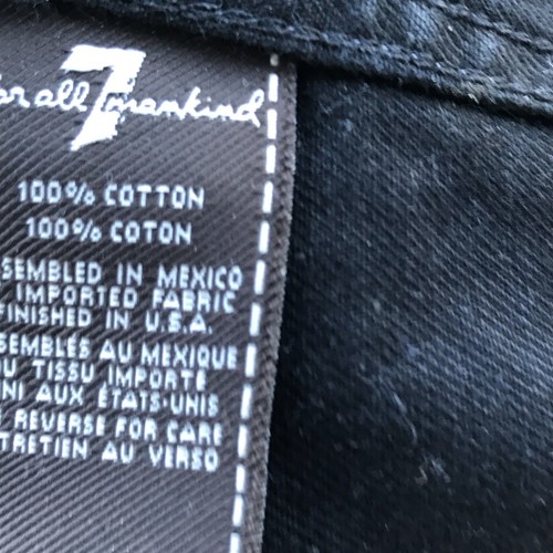 7 For All Mankind Waxed Denim Jacket Mens Large Black - Bild 9 von 9