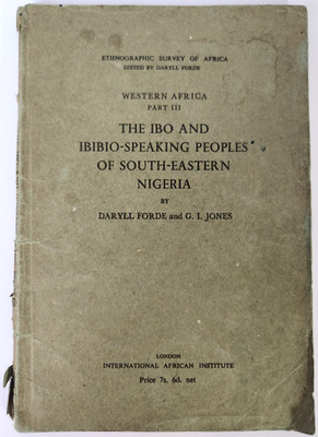Ibo Ibibio Speaking Peoples SE Nigeria Fold Out Map Vintage 1962 94 Pg Book