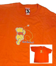 WINNIE the POOH Orange T Shirt XXL DISNEY WORLD Mickey Inc 100 Cotton Honey BEE