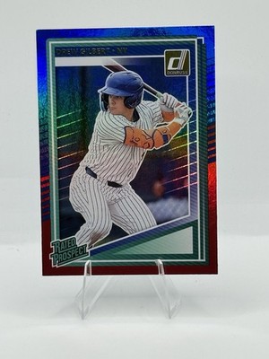 2025 Panini Donruss - Rated Prospects Drew Gilbert #157 Red & Blue (RC) P45