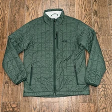 Stio Mens Azura insulated Green Quilted Full Zip Jacket Size. Medium