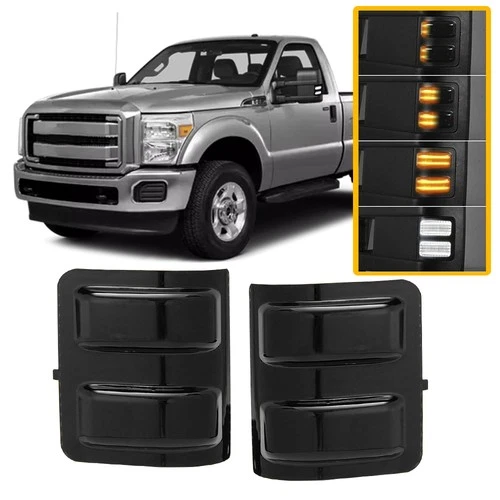 08-16 For Ford F250 F350 Super Duty Switchback LED Side Mirror Signal Light Lamp