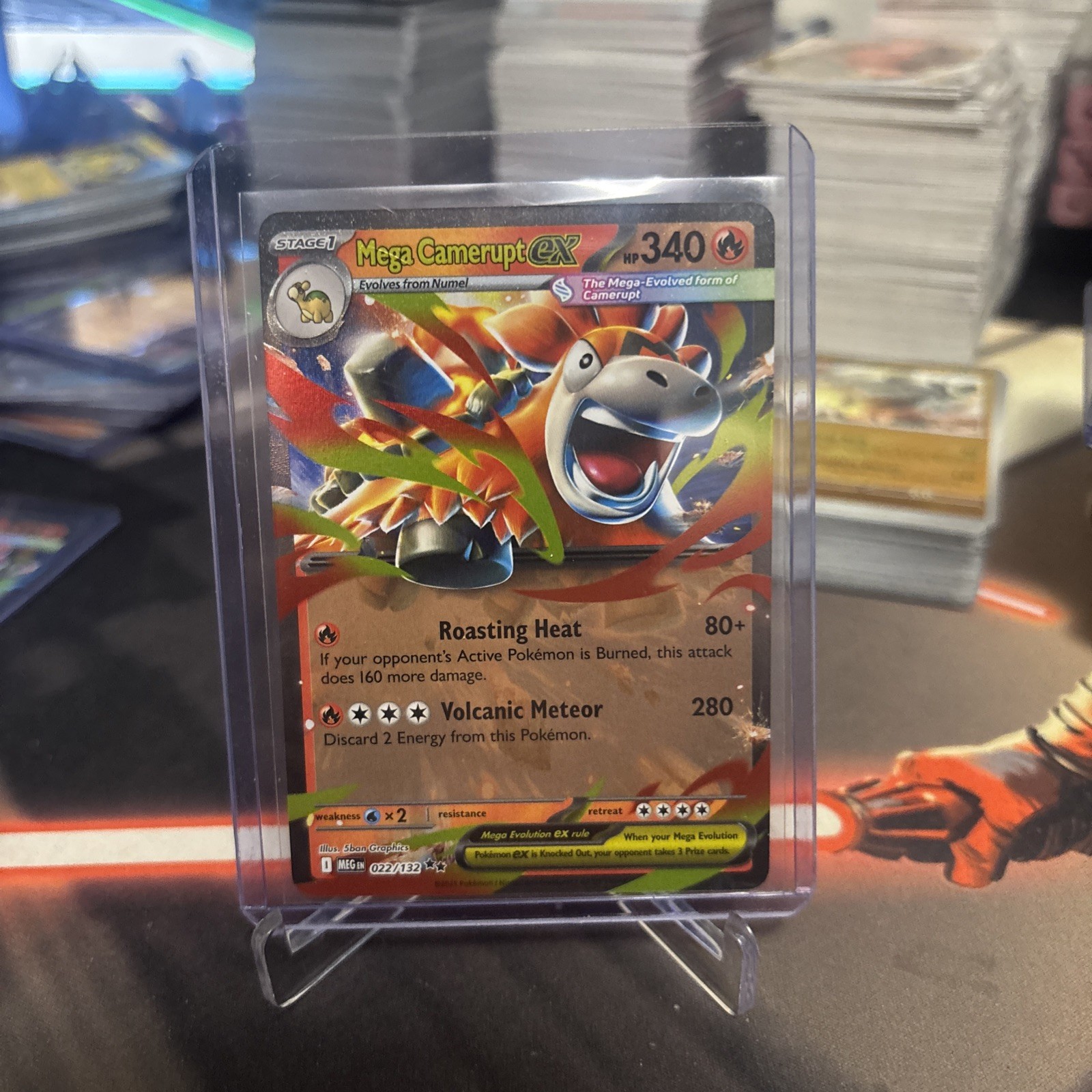 Mega Camerupt ex 022/132 Mega Evolution Holo Double Rare Near Mint English Card