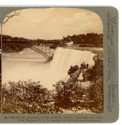 American & Luna Falls & Bridge Niagara Falls NY Underwood