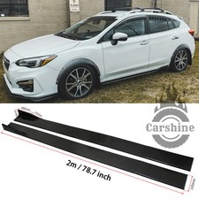 Side Skirts Extension Lip Splitter Glossy Black For Subaru Impreza 2007-2023