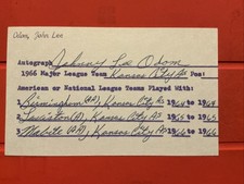 “Blue Moon” Odom🔥🔥MLB Debut: 1964 Kansas City Athletics🔥🔥AUTOGRAPH ⚾️⚾️