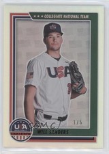 2022 Panini USA Baseball Stars & Stripes Flag Black 1/5 Will Sanders #26 tj1
