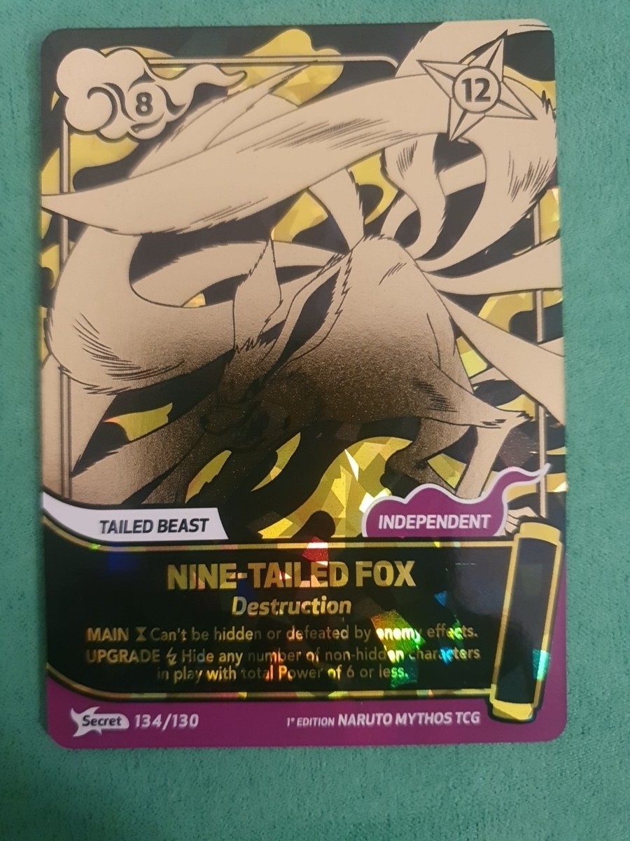 Naruto Mythos TCG Nine-Tailed Fox - Destruction / Secret Rare 134