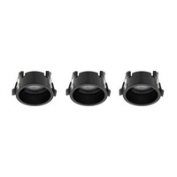Einbauspot 3-Set Schwarz Esszimmer KüChe GU10 Rund B:7 Cm Einbau Strahler Lampe