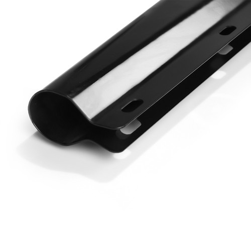 30" Black Steel Straight Spring Loaded Mud Flap Hangers 2.5" Bolt for Semi Truck - Picture 5 of 7