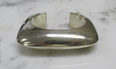ZINA Smooth Sterling Silver Heavy Cuff Bracelet ~ 6-1/2'' ~ 94grams ~ 2-I566