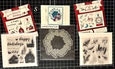 LDRS Creative LOT Wreath Die, COUNTRY CHRISTMAS SPRIGS  & HOME FOR THE HOLIDAYS