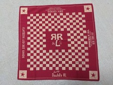 RRL Ralph Lauren Red Block Check Bandana Logo Print Unisex Casual New