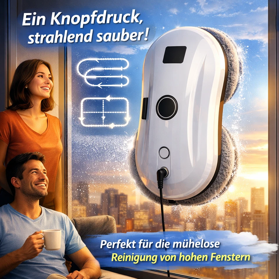 Osmo™ RoboClean Fensterputzroboter Fensterroboter Fensterreinigungsroboter - Bild 4 von 4