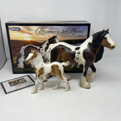 Breyer Rhiannon & Rhemi Gypsy Vanner Mare & Foal Set Premier Club 2023