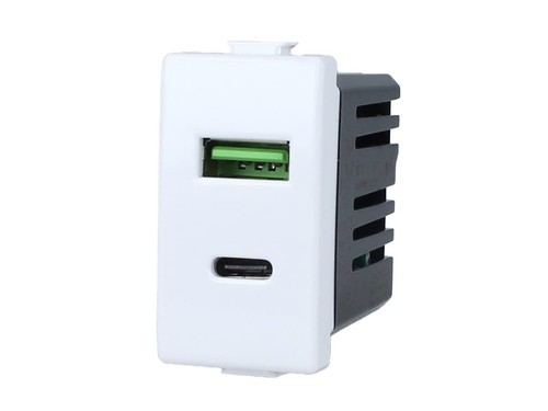 2 prises USB C murale 3.1A charge rapide compatible avec Bticino Matix 2 sort... - Photo 2/3