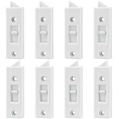 8 Pcs Window Latch Locks Spring Loaded Tilt 8 PCS, White 
