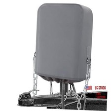 RV Electric Tongue Jack Cover Heavy-Duty Waterproof Gray Cover with gray