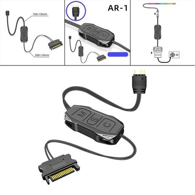 ARGB Controller Grau 5V SATA Netzteil für Wasserkühler Desktop Computer