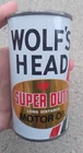 1950s Wolfs Head Super Duty Motor Oil Can Coin Bank Vintage  Advertising