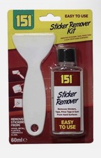 STICKER REMOVER KIT WITH SCRAPER REMOVES STICKY STUFF AND GOO IS GONE 60ml NEW
