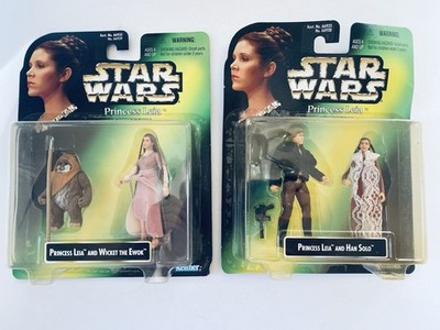 Star Wars (LOT OF 2) Princess Leia & Han Solo / Princess Leia & Wicket the Ewok