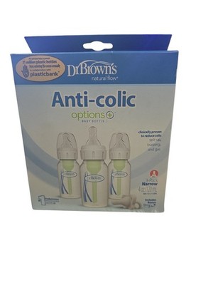 Dr. Brown's Anti-Colic Options+ Baby Bottle 3-Pack Level 1 Narrow Bonus Pacifier