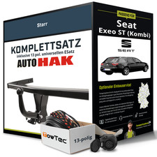 Für SEAT Exeo ST (Kombi) Typ 3R5 Anhängerkupplung starr +eSatz 13pol uni 09- NEU