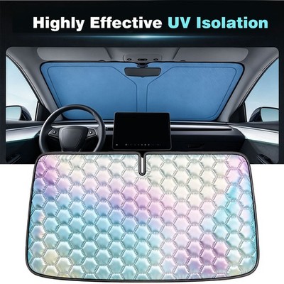 Car Windshield Sun Shade 57'' x 31'' Foldable Cover UV Heat Block,Sun Protection