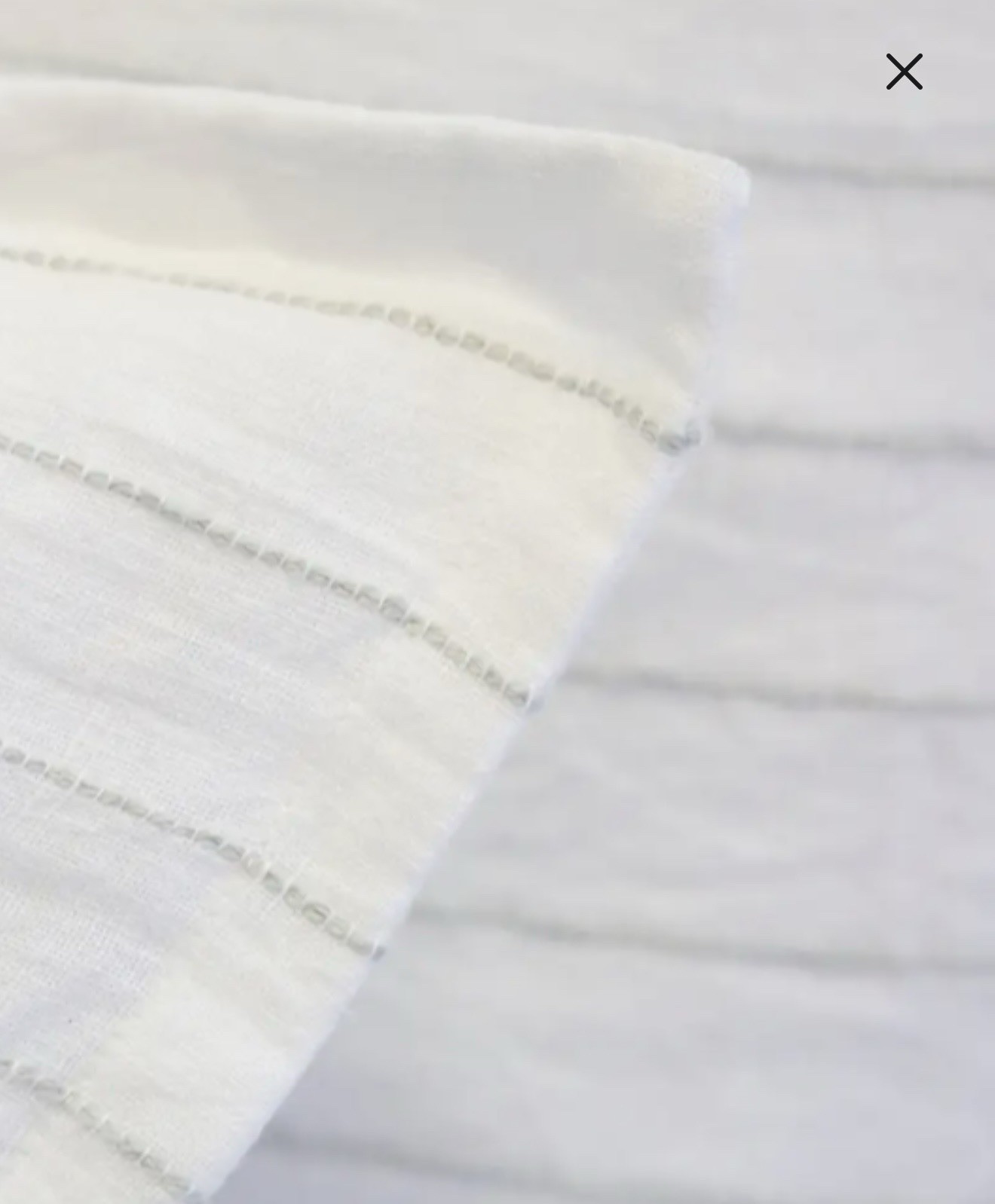 Pom Pom At Home Blake Linen Duvet Cover Full/queen In White\ocean Stri $600 Msrp