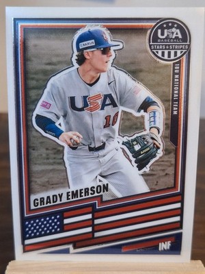 Grady Emerson 2026 Panini USA Baseball Stars & Stripes #141 TB Rays #2 Pick