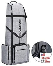 Golf Travel Bag with Wheels,Golf Travel Case for Airlines -Black Gray