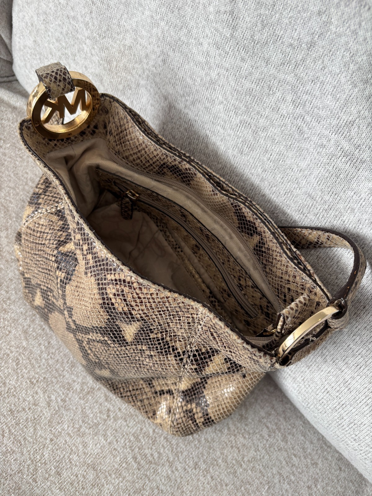 MICHAEL KORS DESIGNER PYTHON SNAKE EMBOSSED LEATH… - image 4