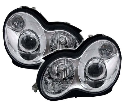 Faruri Pentru for Mercedes W203 C-Class 00-04 Chrome Tuning De LPME80EL XINO DE