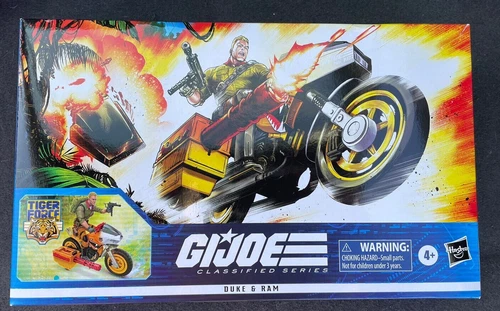 G.I. Joe Classified DUKE & RAM 6" Action Figure & Motorcycle Tiger Force Hasbro