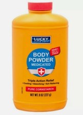 1X Lucky Super Soft Body Powder, Medicated Powder, 10 Oz