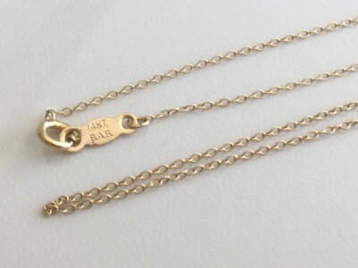 Vintage Halskette, extrem fein & zart, 14k Gold, 18'' Länge. Wunderschön!