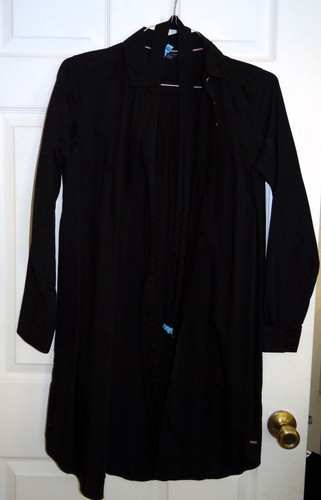 Authentic Tommy Hilfiger Women Belt Black Shirt Stripes Dress Size S/P - Picture 2 of 9