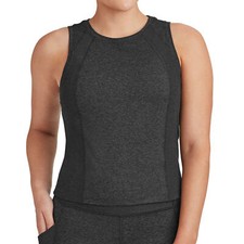 NWT Member's Mark Women's Charcoal Gray Heather Soft Rib Cropped Tank M