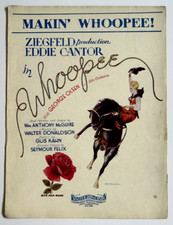 Makin&rsquo; Whoopee Eddie Cantor Ziegfield Sheet Music 1928 Piano Vocal Free Shipping