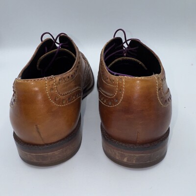 COLE HAAN MEN\'S TAN‎ LEATHER AIR WILLIAMS WING II WINGTIP SHOES SZ 8.5 M COLE HAAN MEN main image 4