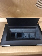 Byrne Black Multi-Outlet Hardwire 104AB00400 2-Power 2-Blank  9552