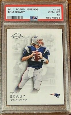 2011 Topps Legends Football #115 Tom Brady PSA 10