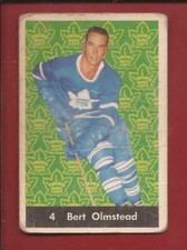 1961-62  PARKHURST  # 4  BERT OLMSTEAD HOF  Toronto Maple Leafs   Good
